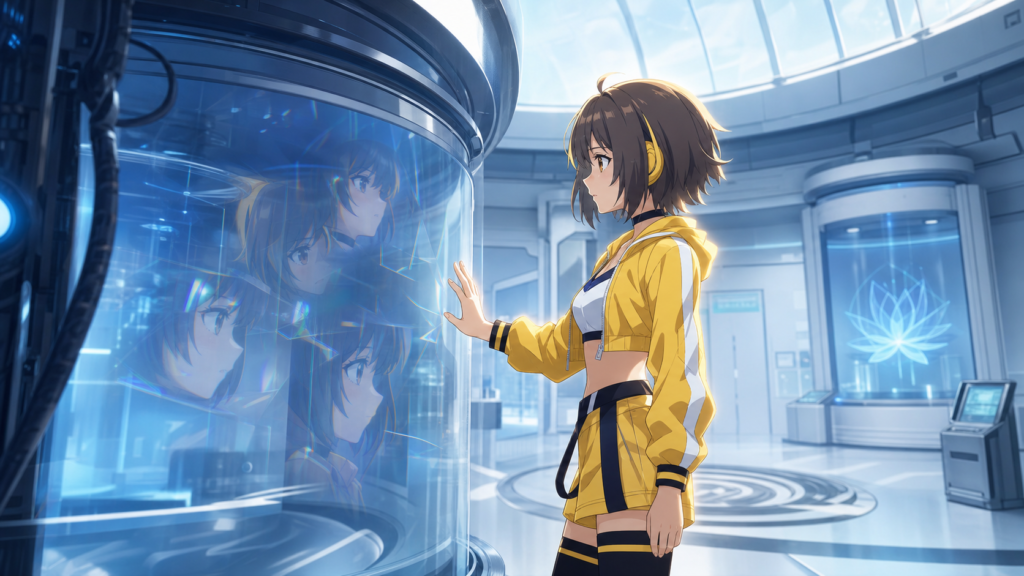 Kelly discovers a Project Bloom research chamber in the Free Fire Daybreak anime setting