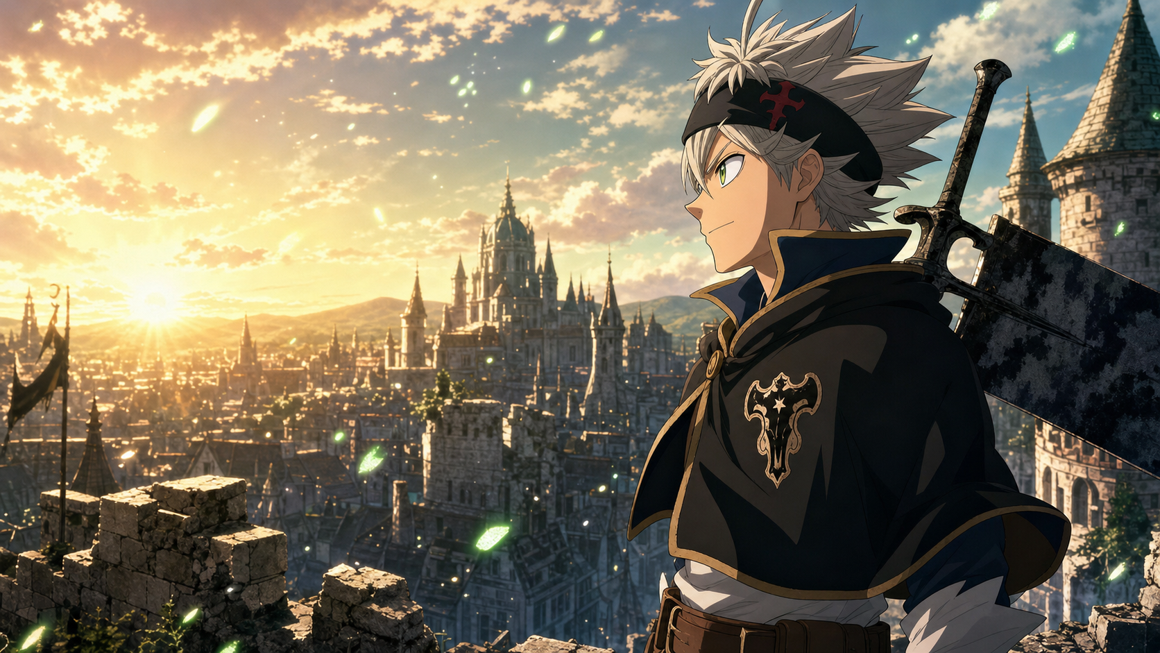 Asta overlooking the Clover Kingdom for the Black Clover Volume 38 finale