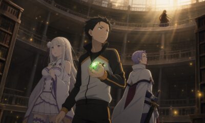 Subaru, Emilia, and Julius inside Pleiades Watchtower in Re:Zero Season 4 Part 2