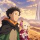 Subaru, Emilia and Beatrice overlooking the Augria Sand Dunes and Pleiades Watchtower